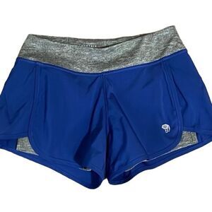 Mountain Hardwear Womens Shorts Sz XS‎ Blue Athletic Yoga Run Gray Under Shorts